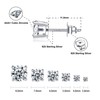 18K Gold Plated Sterling Silver Cubic Zirconia Stud Earrings for