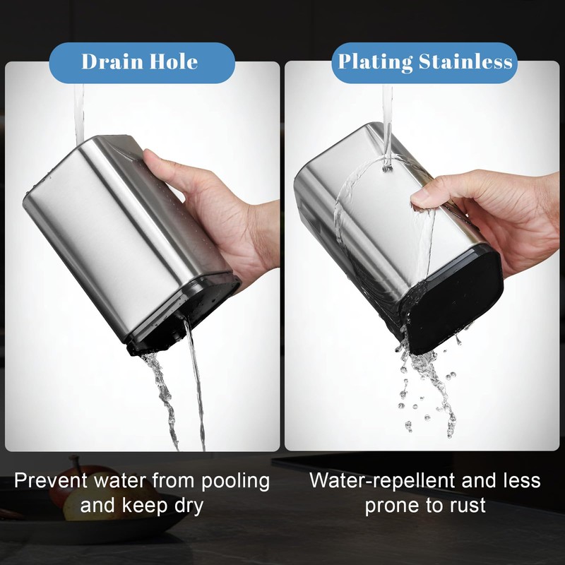 BEWOS Stainless Steel Utensil Holder, Kitchen Utensil Holder for Organizing