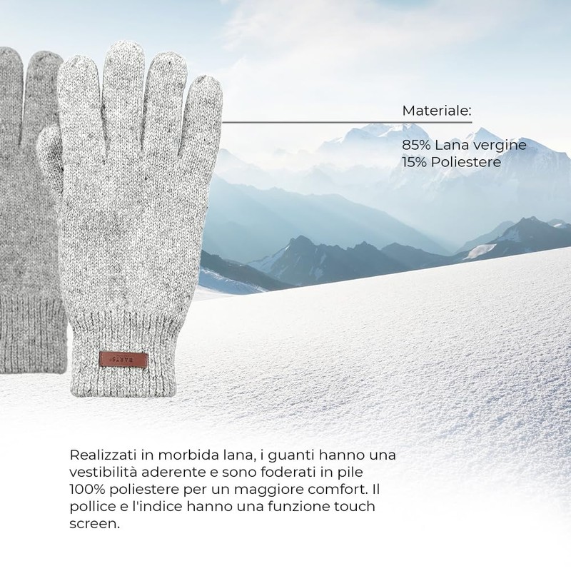 Barts Men's Haakon Gloves (Haakon Glove) - Grey (Charcoal 0021)