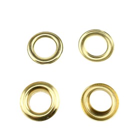 Hahiyo Grommets Eyelets 12mm Inside Diameter Carbon Steel Strong Shiny for Canvas Clothes Leather DIY Fabric Belt Purse Bag Shoe Tent Curtain Paper Projects Decoration Gold 60Pcs