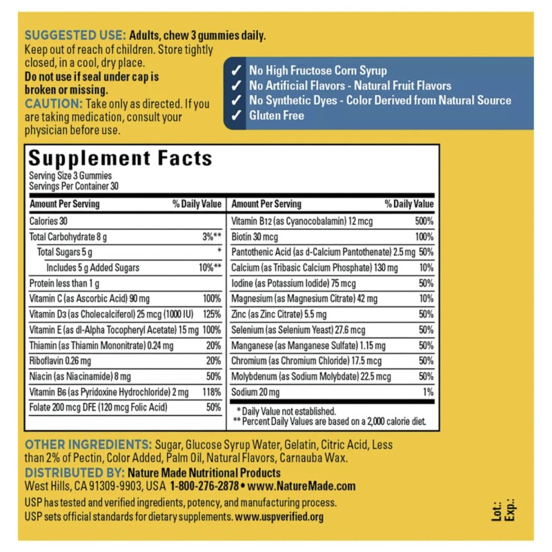 Nature Made LARGE BOTTLE 195ct Natures Made Advanced Multivitamin For