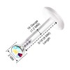 KJM Fashion Bioflex Labret 1.2 mm 16 g Crystal Ball