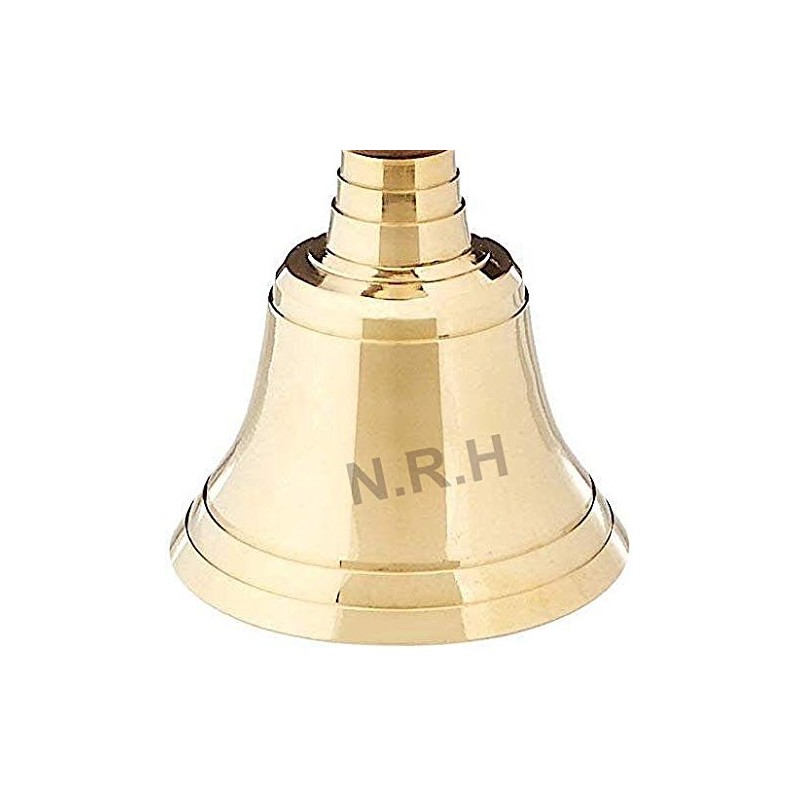 Solid Brass Wooden Handle Bell School & Dinner Classice Bells