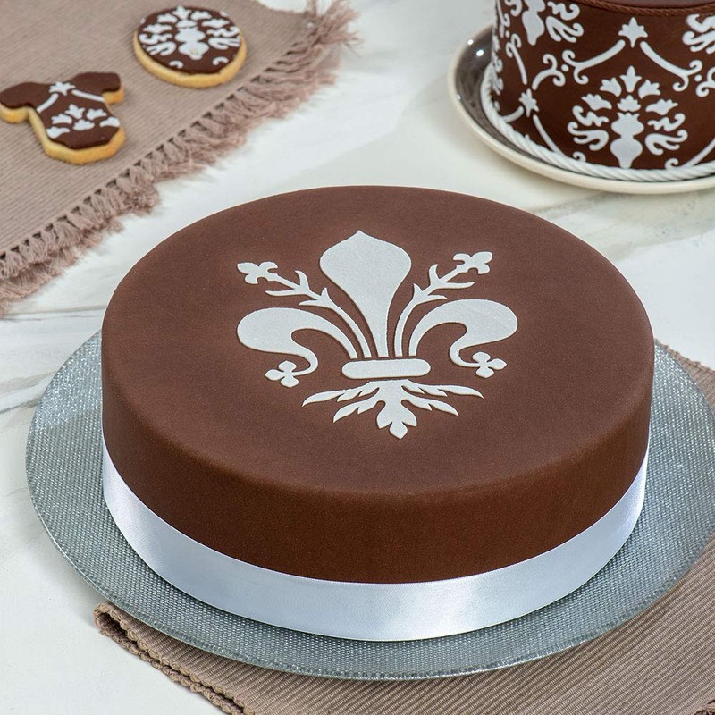 DECORA 9270950 Stencil Lily, Diameter 25 cm