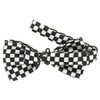 cravateSlim Black and White Checkerboard Bow Tie