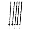 Plastic Electric Fencing Stake, 160cm 5.25ft, Black, Weather-Resistant for Rope,