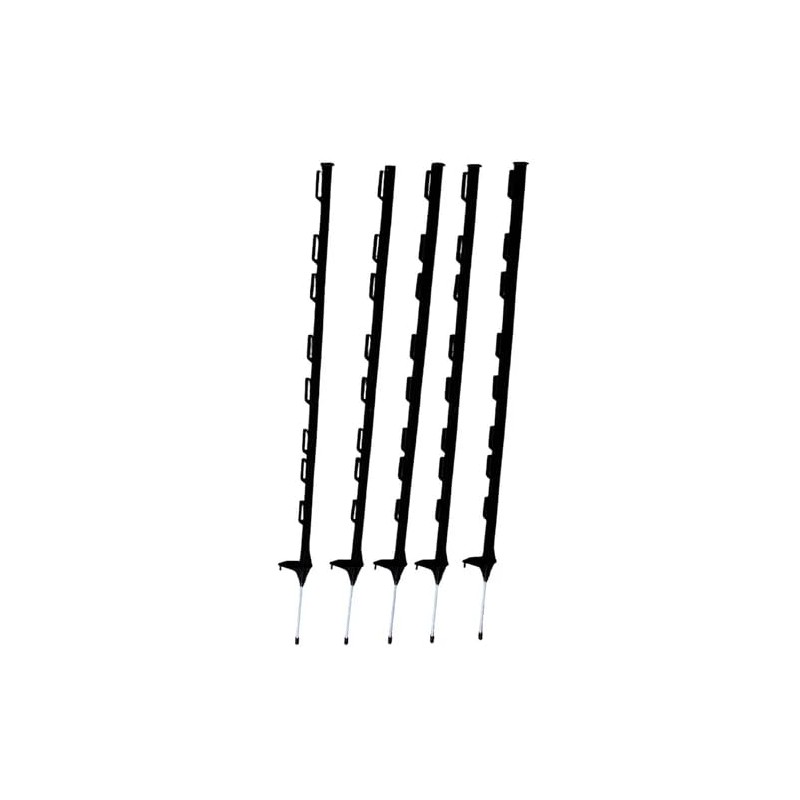 Plastic Electric Fencing Stake, 160cm 5.25ft, Black, Weather-Resistant for Rope,