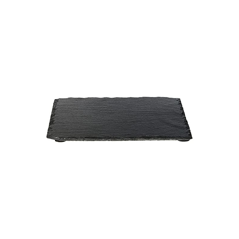 K-World Slate Plate, 7.1 inches (18 cm), Square Plate, Natural