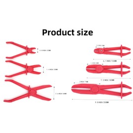 3 Pcs Hose Clamp Pliers Pinch Off Pliers for Fuel Hoses, Gas Lines, Radiator, Coolant Hoses, Brake Hose in 3 Different Sizes（Red）