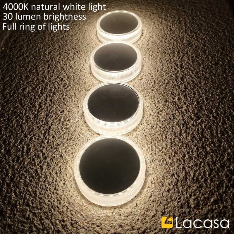 Lacasa Solar Deck Lights Outdoor Waterproof LED Solar Step Lights