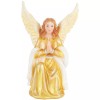 Set De 2 Angeles Custodios 10" Vestido Dorado Guardian Angel