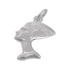 TheCharmWorks 925 Sterling Silver Nefertiti Head Charm Pendant, Sterling Silver,