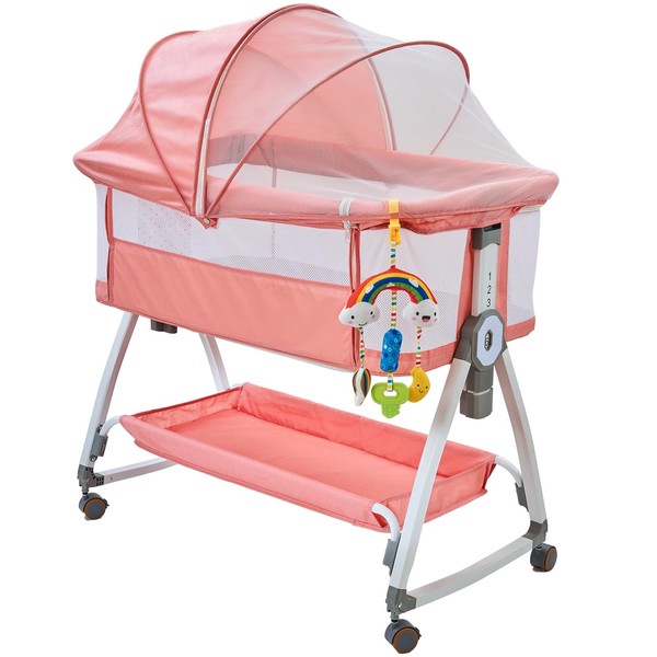 Madewell Living Baby Bassinet Bedside Sleeper, 4-in-1 Baby Bassinet with