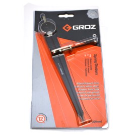 Groz - DD/SP/8 GROZ 8-inch Spring Divider | Premium Grade | Solid Nut (01483)