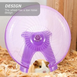 POPETPOP Hamster Wheels Hamster Flying Saucer Silent Running Exercise Wheels Plastic Rat Running Jogging Gerbil Cage Toy for Dwarf Hamster Mouse Hedgehog Chinchilla Violet Hedgehog Wheel