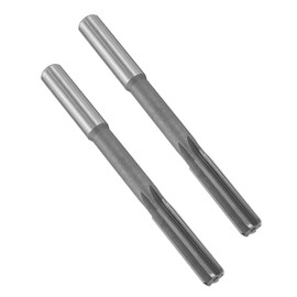 sourcing map Chucking Reamer 1/2" H7 High Speed Steel Lathe Machine Reamer 6 Straight Flutes Straight Shank Milling Cutter Tool for Metal Wood Hole Reaming 2 Pcs