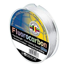 Robinson Fishing Line Leader Line VDE-R Fluorocarbon 20 m 0.072-0.500 mm Thick, transparent