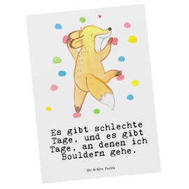 Mr. & Mrs. Panda Postcard Bouldering – Gift, Hobby, Gift, Invitation Cards Birthday, Boulder Hall, Climbing, Postcard, Sports