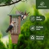 Kingsyard Recycled Plastic Suet Bird Feeder, Double Capacity Tail-Prop Suet