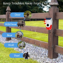 Chatthen Outdoor Motion Detector, Home Alarm System with Remote Control, Solar Motion Sensor 30 dB / 60 dB / 120 dB 3 Modes Motion Sensor for Home, Farm, Villa, Yard, Garden