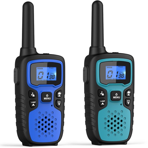 Walkie Talkies for Adults-Wishouse 2 Way Radio Long Range,Hiking Accessories Camping Gear Gift for Kids with Flashlight,SOS Siren,NOAA Weather Alert Scan,VOX,22 Channel,Easy to Use(No Battery Charger)