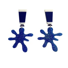 Colorful Acrylic Pigment Tube Earring Artist Paint Dangle Drop Earrings Paint Palette Charm Earrings for Art Teacher Jewelry-blue