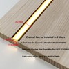 THMOOTHER Recessed LED Strip Black Channel Diffuser 10-Pack 6.56FT,23.5X7MM Tape
