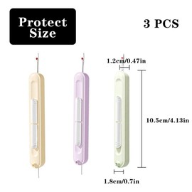 Pack of 3 2 in 1 Needle Threader and Seam Ripper, Threading Aid for Sewing Needles, Seam Ripper, Threader for Needles, Needle Threader for Hand Sewing and Sewing Machines, DIY Embroidery Needle