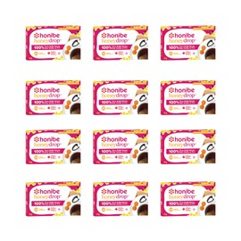 Honibe Honey Drops | 100% Pure Honey | Solid Honey Sweetener | Soothes Sore Throat | Pack of 12, 20 Drops per Pack (240 Drops)