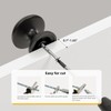 Goldenwarm 25 Pack Cabinet Knobs Black Cabinet Knobs Round Black