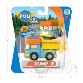 Robocar POLI Dump Die-Cast Toy – Dump Truck for Toddlers 1+ | Construction Toy for Toddlers 1+, Heavy-Duty Role Play, Preschool Learning Gift for Birthdays