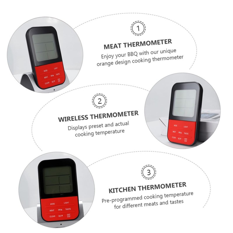 CIYODO Wireless Kitchen Thermometer with Dual Probes Accurate LCD Display