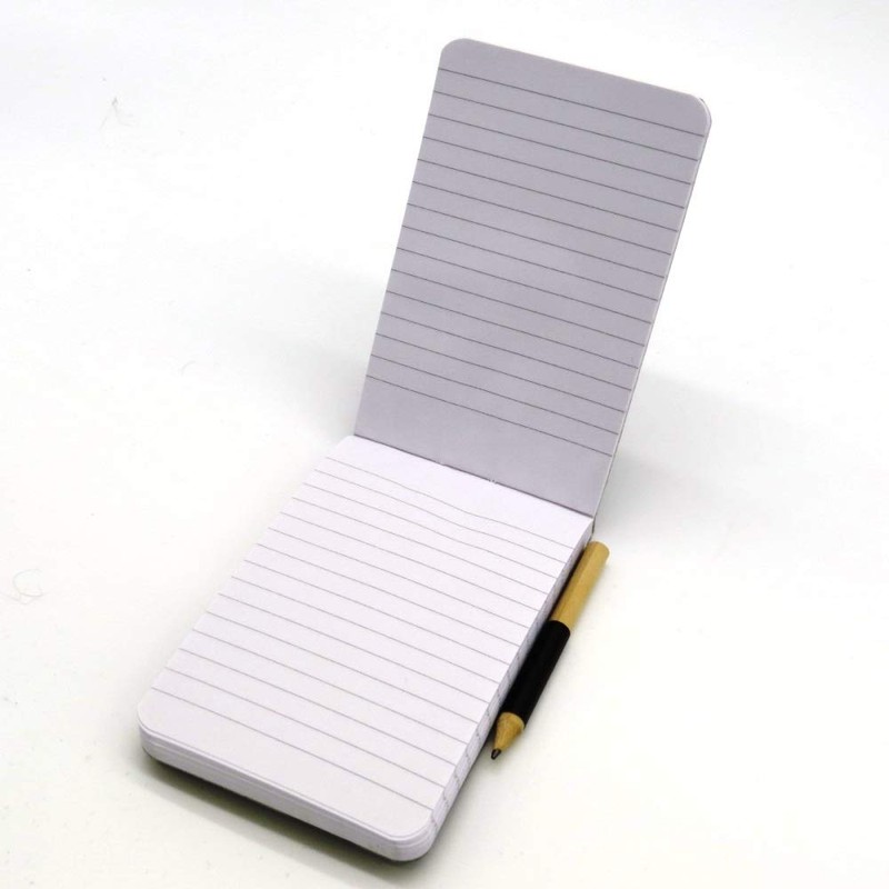 Tiger police style elastic notebook pad with pencil