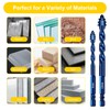 Upgraded 8 Pcs Serrated Masonry Drill Bit Set, 6-14mm (1/4