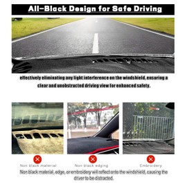 MusTree Dash Cover Mat Fit for Ford F150 2015-2020/2017-2022 F250 F350 F450 Super Dduty /2018-2021 Expedition with Light Sensor Dashboard Cover Pad Accessories