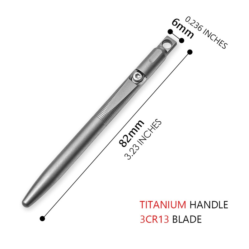 Tenchilon T32 Mini Keychain EDC Utility Knife, 3.2 inch Cylinde