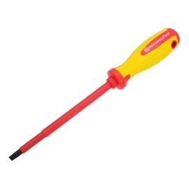 MichaelPro 6.5 x 150mm Slotted Head Insulated Electricians Screwdriver, Professional Slotted VDE Screwdriver with Magnetic Tip, CR-MO Steel | MP002033
