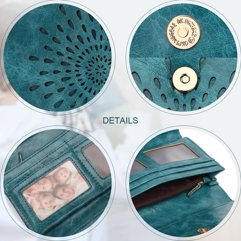 APHISON Womens Wallet RFID Blocking PU Leather Clutch Long Wallet