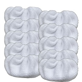 pozoera Universal Microfiber Cloths for Handheld Steam Cleaner Attachments,Steamer Accessories Washable Rags,10 Pack(White)