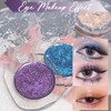 Eyeshadow Palette, Glitter Cream Eyeshadow Palette, Shimmering Creamy Purple Eyeshadow