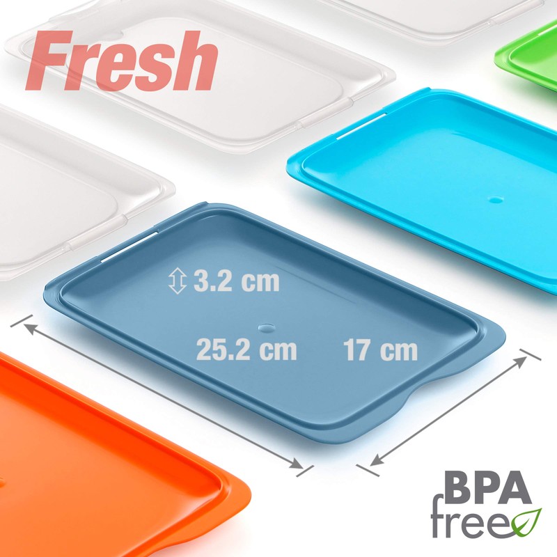 K&G High-Quality Set of 4 Stackable Storage Boxes for Sliced