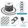 Crafans 5 Meters Aluminium Curb Chains Black Twisted Extender Chains