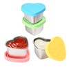 BooMetCheer 4 Pcs Heart-Shaped Salad Dressing Container to go, 2.1