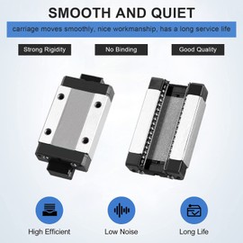 CNCMANS MGN12H 350mm Linear Rail Guide with MGN12H Bearing Steel Carriage Block, Mini MGN12H Linear Guide Rail for 3D Printer and CNC Machine (MGN12-350mm H-Type)