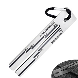 1 Pack Metal 4/09 Shingle Gauge with Carabiner, House Roof Gauge Tool, Roofing Tools Engineering Rulers Equipment for Measuring and Analyzing The Thickness of Roof Tiles