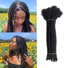 100% Human Hair Dreadlock Extensions for Men/Women, 0.6cm Thickness 12