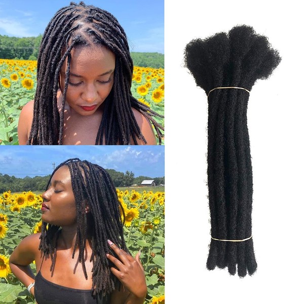 100% Human Hair Dreadlock Extensions for Men/Women, 0.6cm Thickness 12
