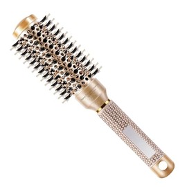 JOZMMZEOOA Rundbürste zum Föhnen 1in Haarbürste Rund mit ionischen Borsten, Rundbürste Langes Haar, Trompete klein Runde Stylingbürste für Hinzufügen von Haar Volumen und Glanz
