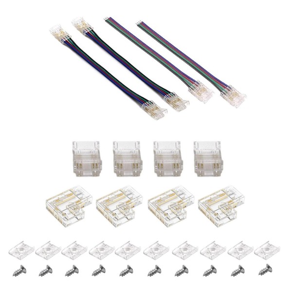 Amefil L Shape LED Connectors,Double End Extension Connectors Strip Connector