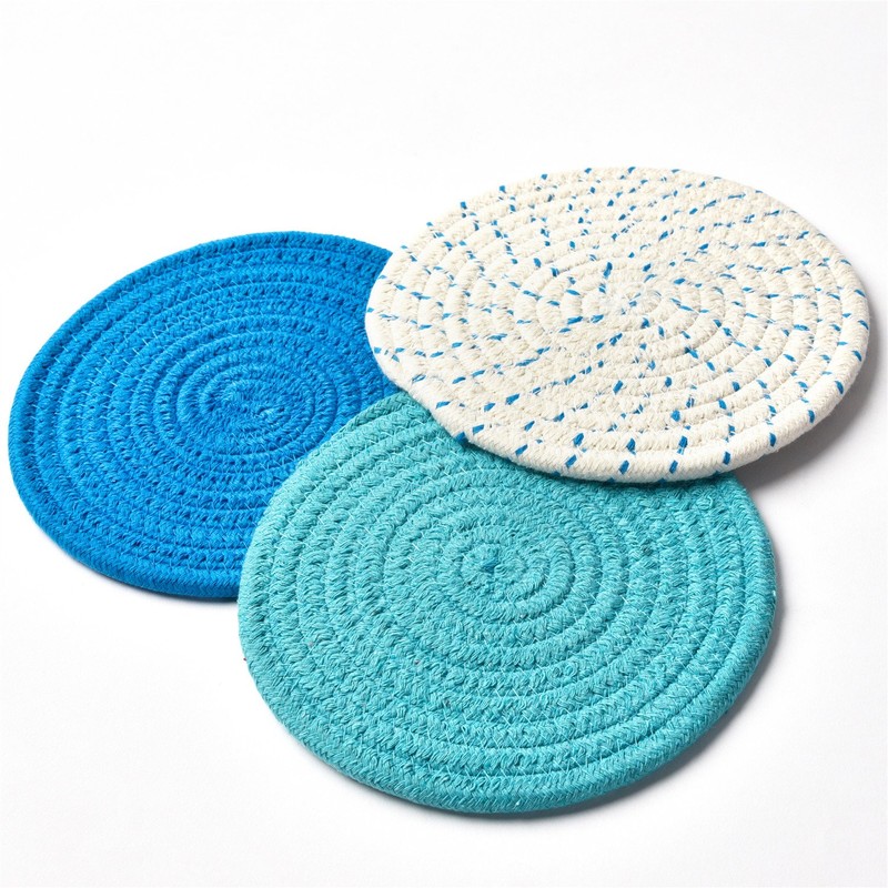 Kitchen Pot Holders Set Trivets Set 100% Pure Cotton Thread